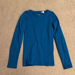 ALO Yoga Vibrant Blue Long Sleeve Vintage Tee